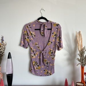 Free People Open Back Short Sleeve - M